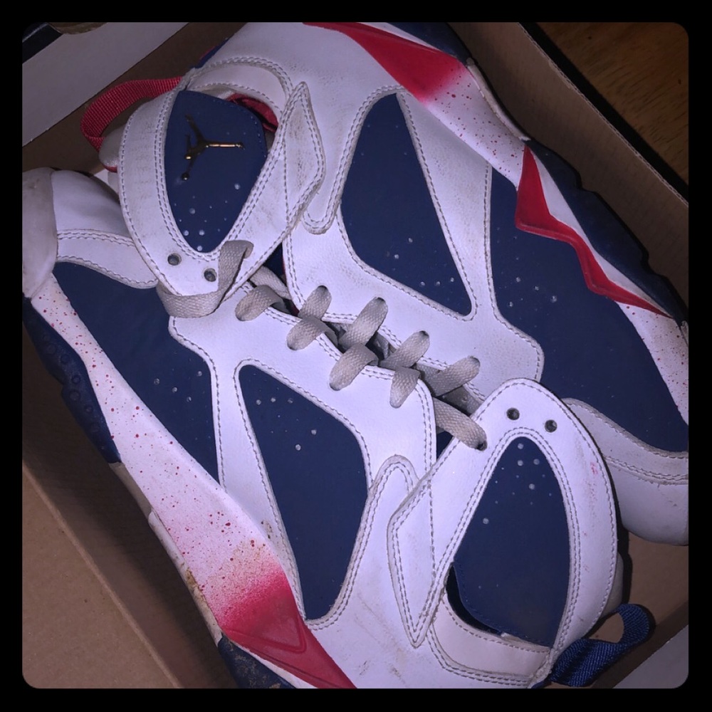 Air Jordan retro 7. Fourth of July colors .